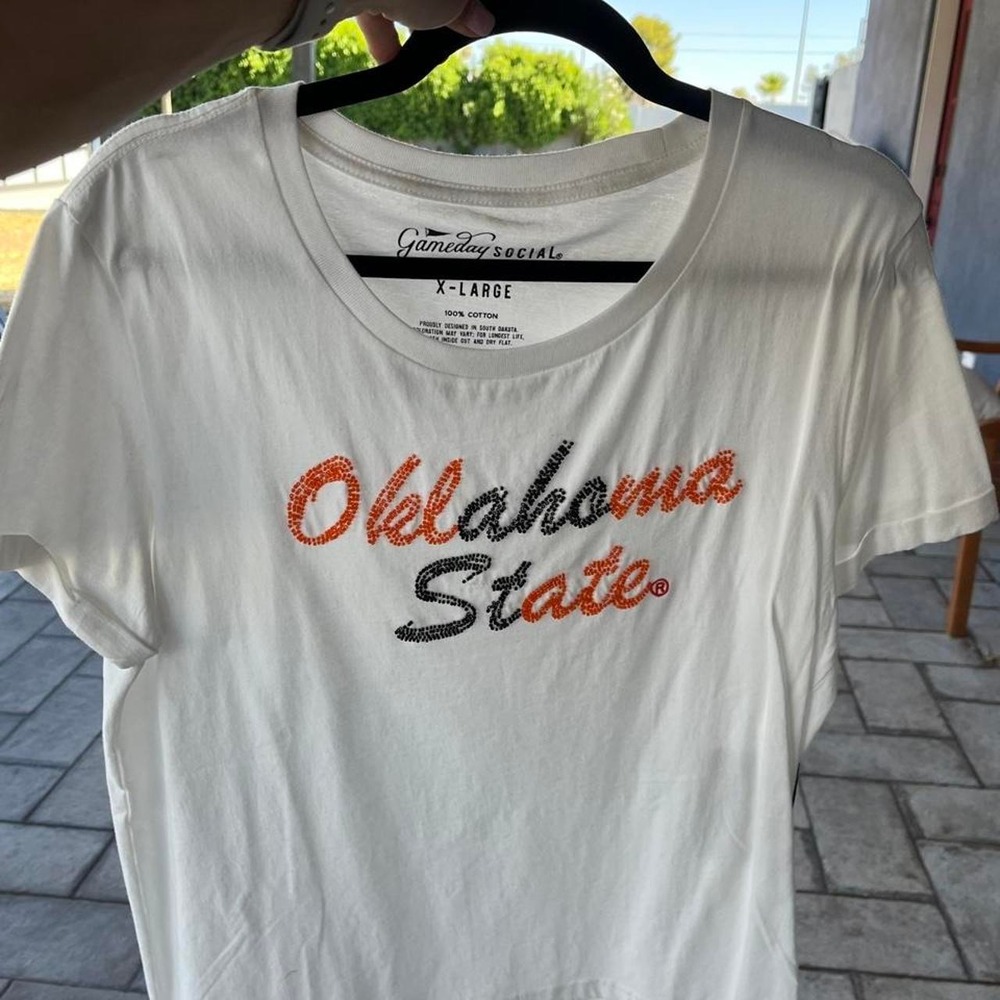 Gameday Social Oklahoma State Cowboys Rhinestone‎ Tee Sz XL NWT